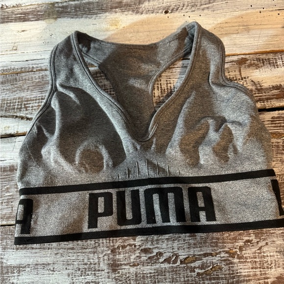 PUMA Charcoal Sports Bra - Picture 1 of 2